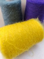 Wolle Superkid Mohair von Ilaria, Aurora 285g heiss gelb