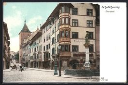 Schaffhausen, Strassenpartie in der Ober