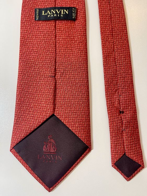Elegante LANVIN Paris 🇫🇷 Krawatte rot 100% Seide - NEU | Kaufen auf Ricardo