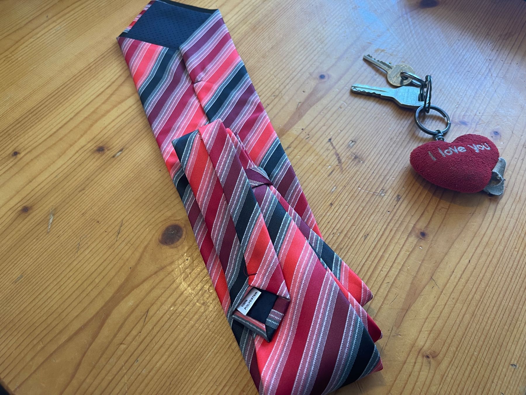 Cravatte: Kravatte Rot gestreift,  Polyester – Nuovo (secondo la descrizione) da Weinfelden venduto da ice_heart_xx 2