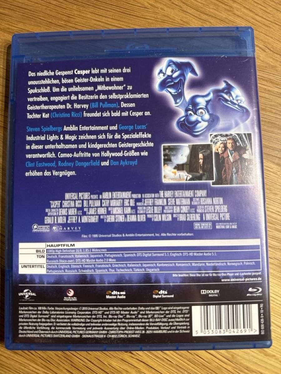Tutti i DVDs: Casper - Bluray – Usato da Münsingen venduto da Sim2977 1