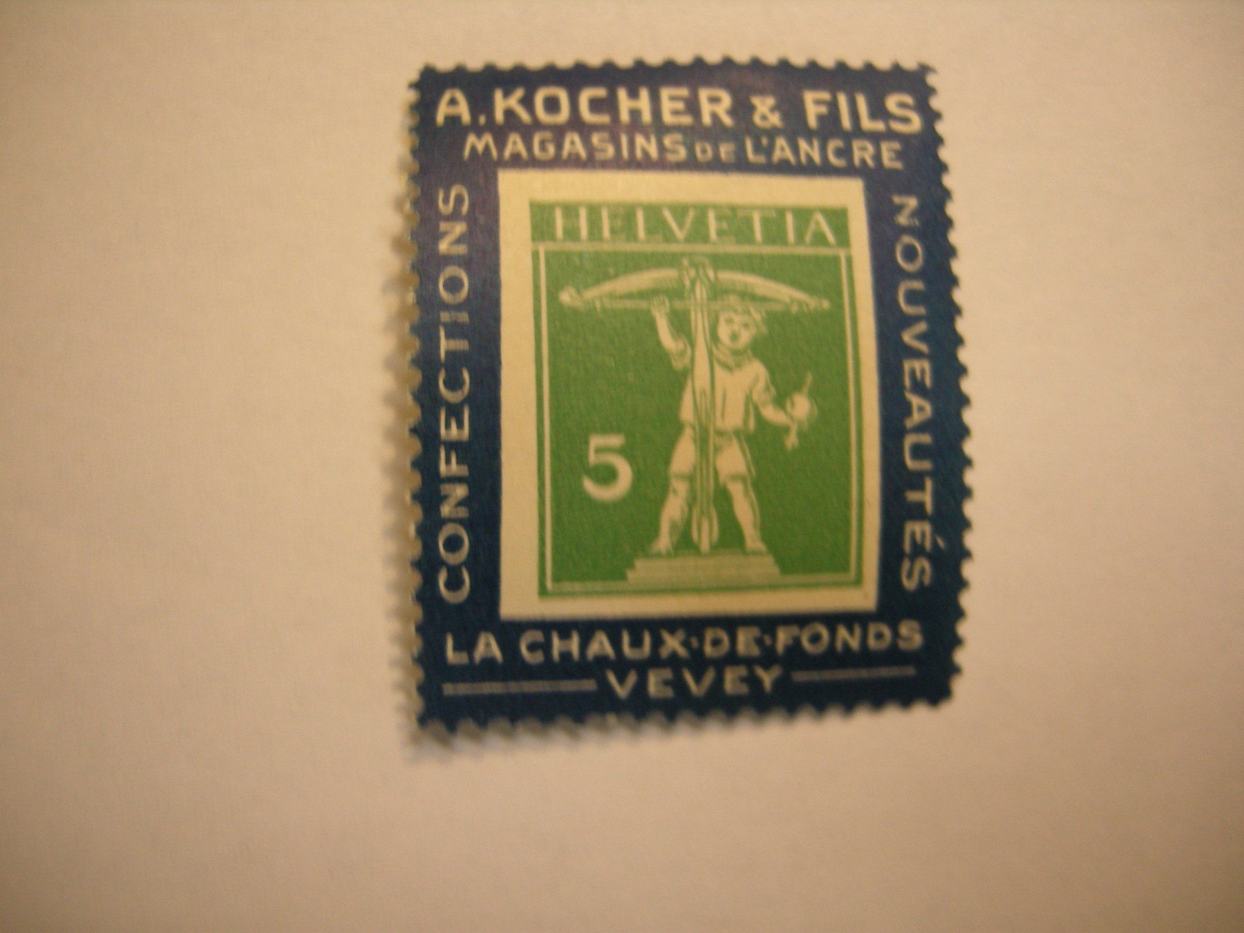 Tutti i francobolli: KOCHERMARKE JUNI 1909, TYPE 1, 2B BLAU, POSTFRISCH – Usato da Rüti ZH venduto da jupi1945 2