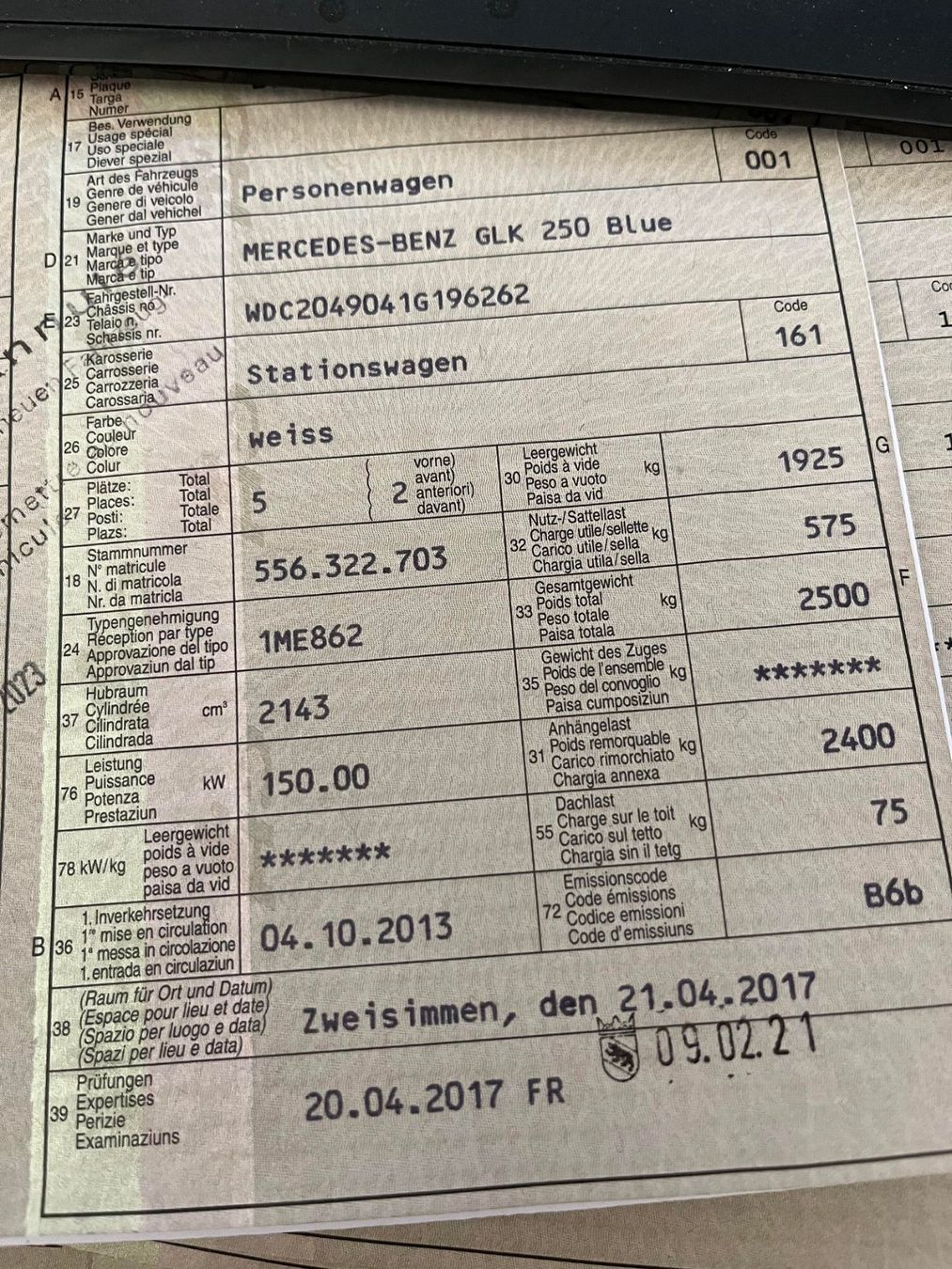 Mercedes-Benz Autos: MERCEDES-BENZ GLK 250 BLUE – Gebraucht aus Laupen von  9