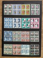 Schweiz - Pro Patria Sammlung o 4er Blocks auf 4 Seiten 