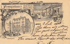 Zürich-Niederdorf Restaurant Franziskaner Litho