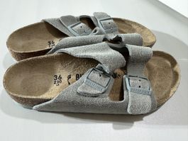 Sandales Birkenstock daim gris taille 36 neuf