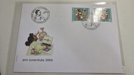 2005 FDC J377Aa.Ab Combo Abart Weisse Schlaufe