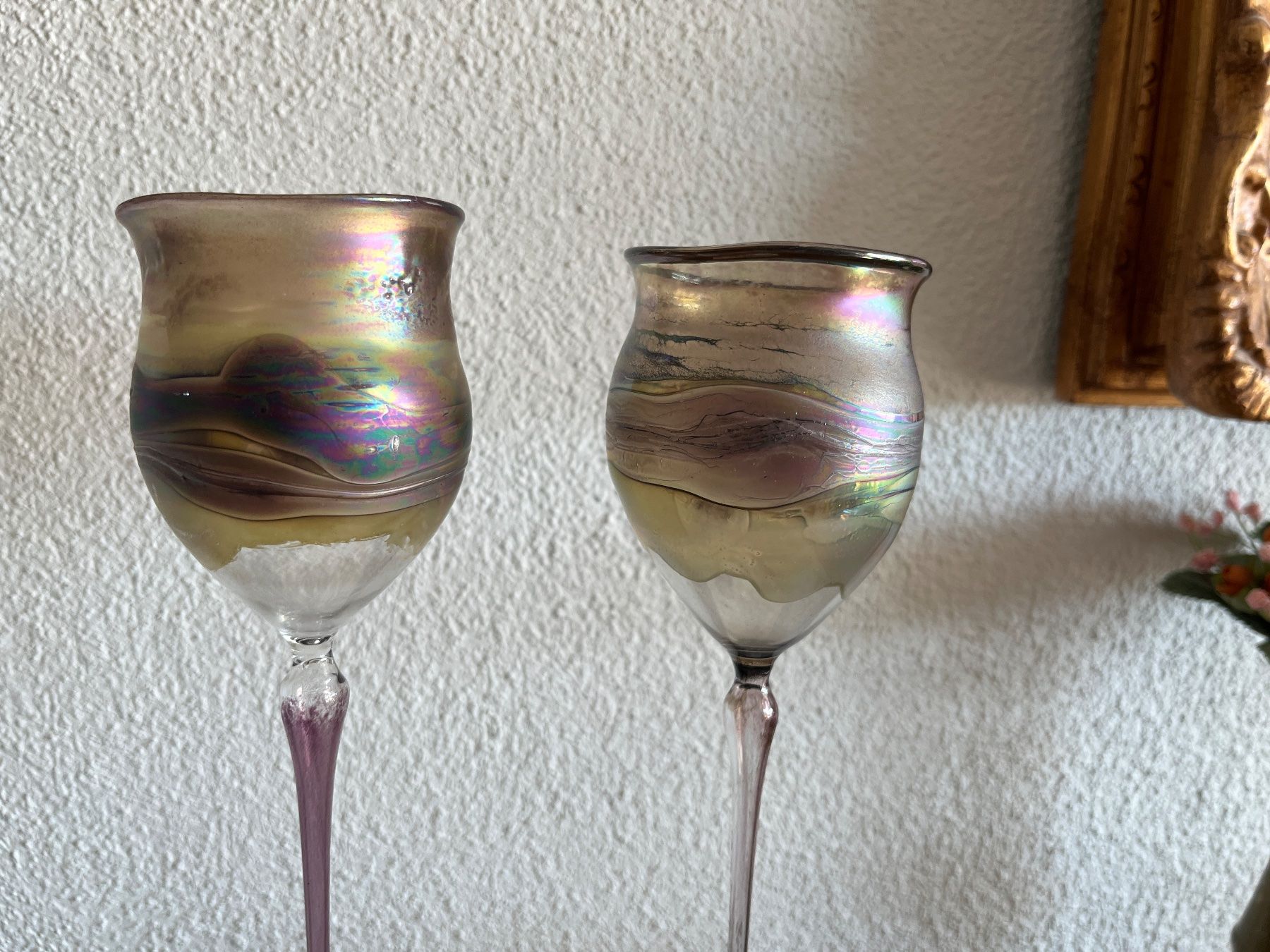 Bicchieri: 2 edle Glas Pokale, signiert – Usato da Stetten AG venduto da Brissago25 1