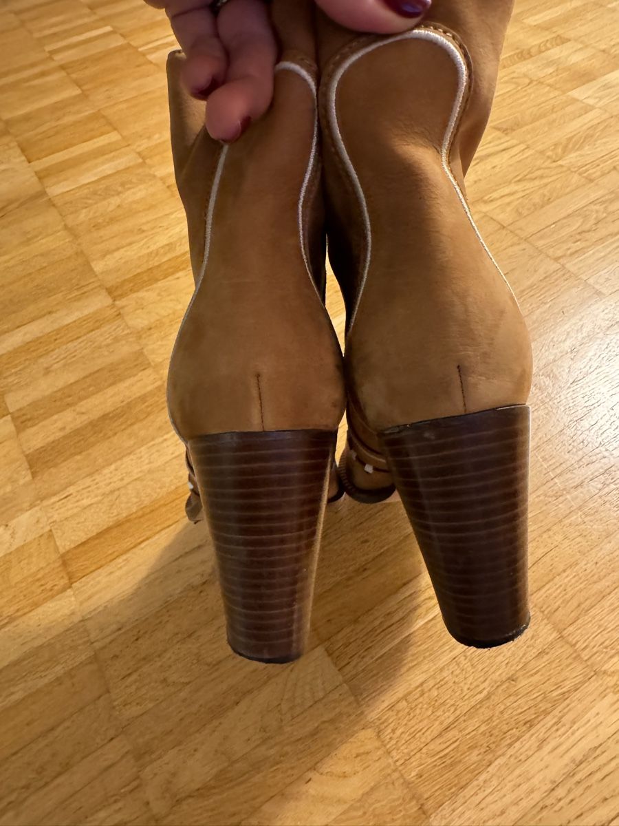 Navyboot Scarpe da donna: Navyboot Wildleder Stiefeletten Gr. 38, Camel – Usato da Steinhausen venduto da Mimirose114 3