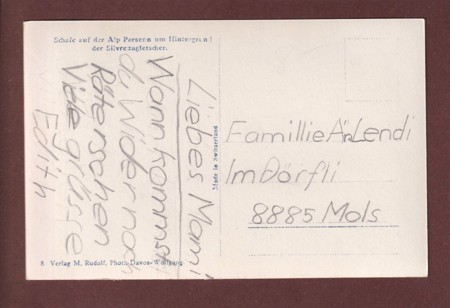 Cartoline postali: DAVOS - Parsenn - Schafherde – Usato da Pully venduto da nicecards 1