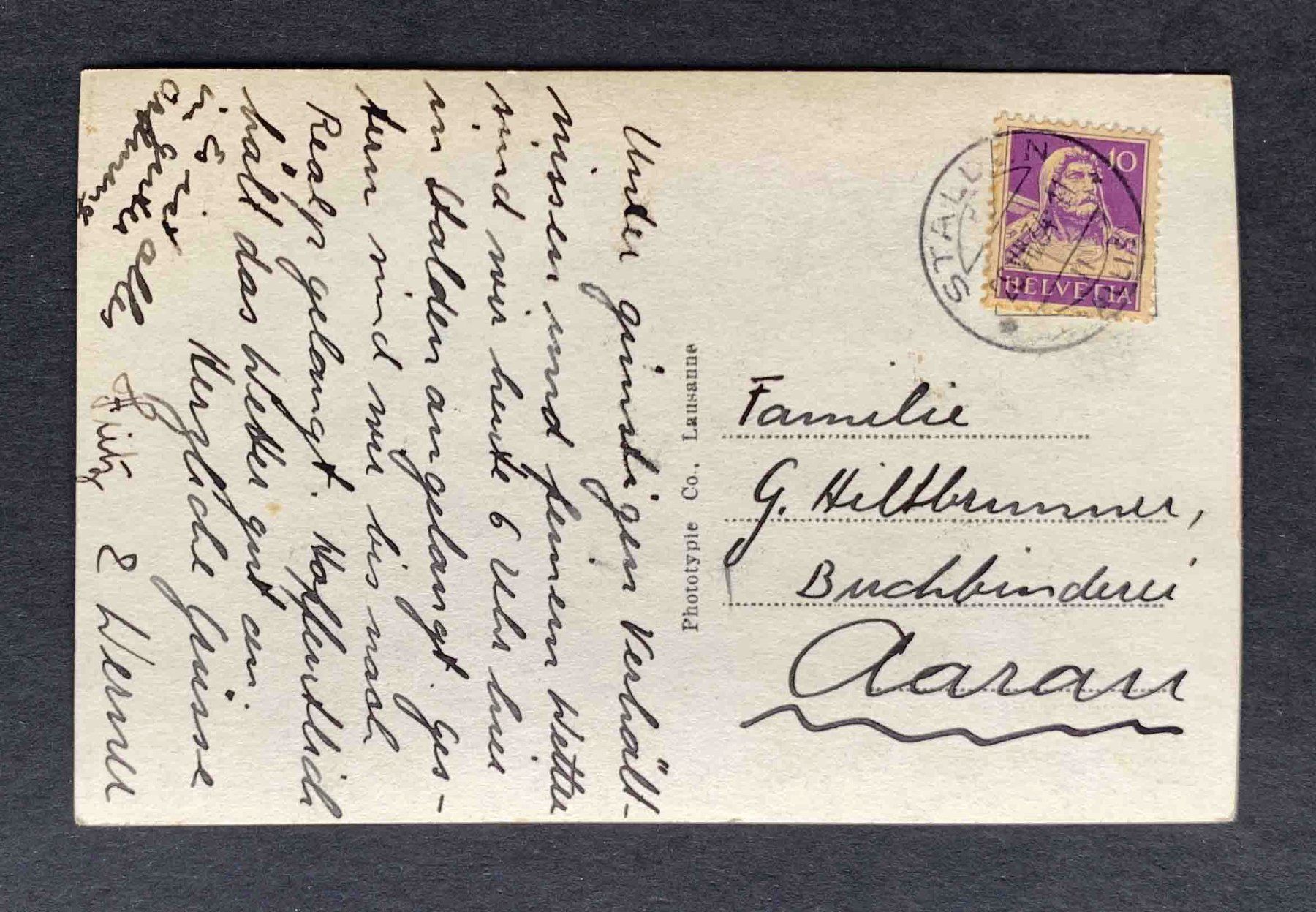 Cartes postales: AK Stalden gelaufen – D'occasion à Goldau par artelier1 1