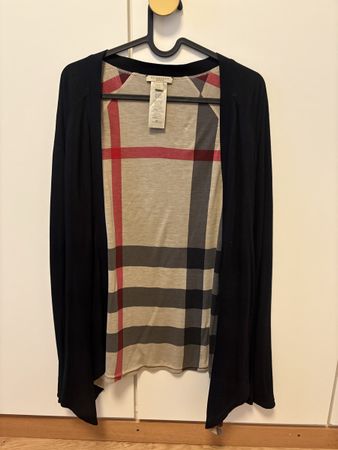 Cardigan Burberry Brit noir motif tartan taille XS