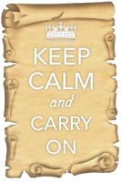 Blechschild-KEEP CALM AND CARRY ON