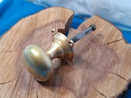1 antiker Tür Knopf mit Rosette, Messing (LOT3225B#TBS1)