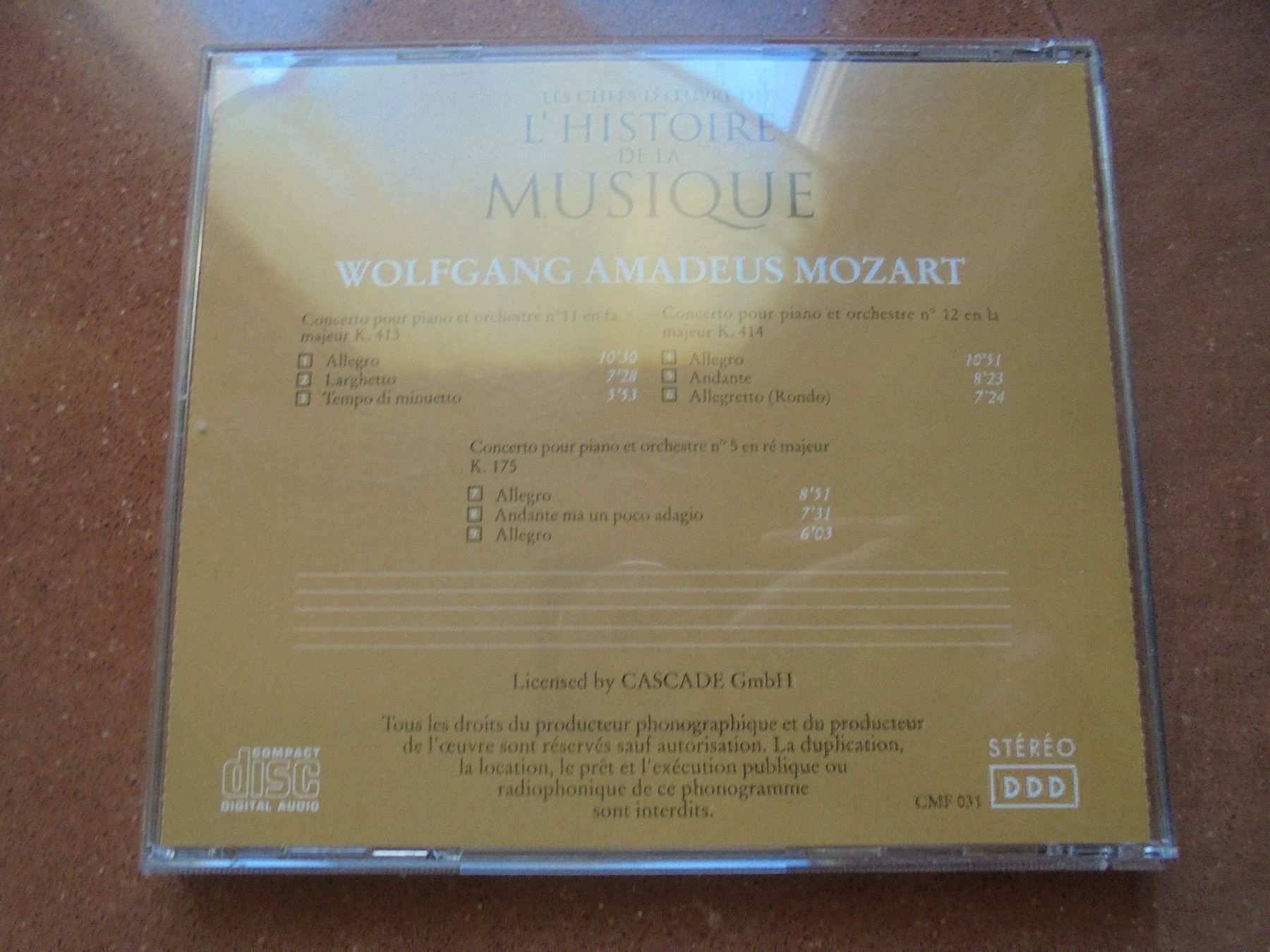 CDs: 5 CD classiques - 4 x Mozart + 1 x Liszt – Gebraucht aus Vessy von mafabe 5