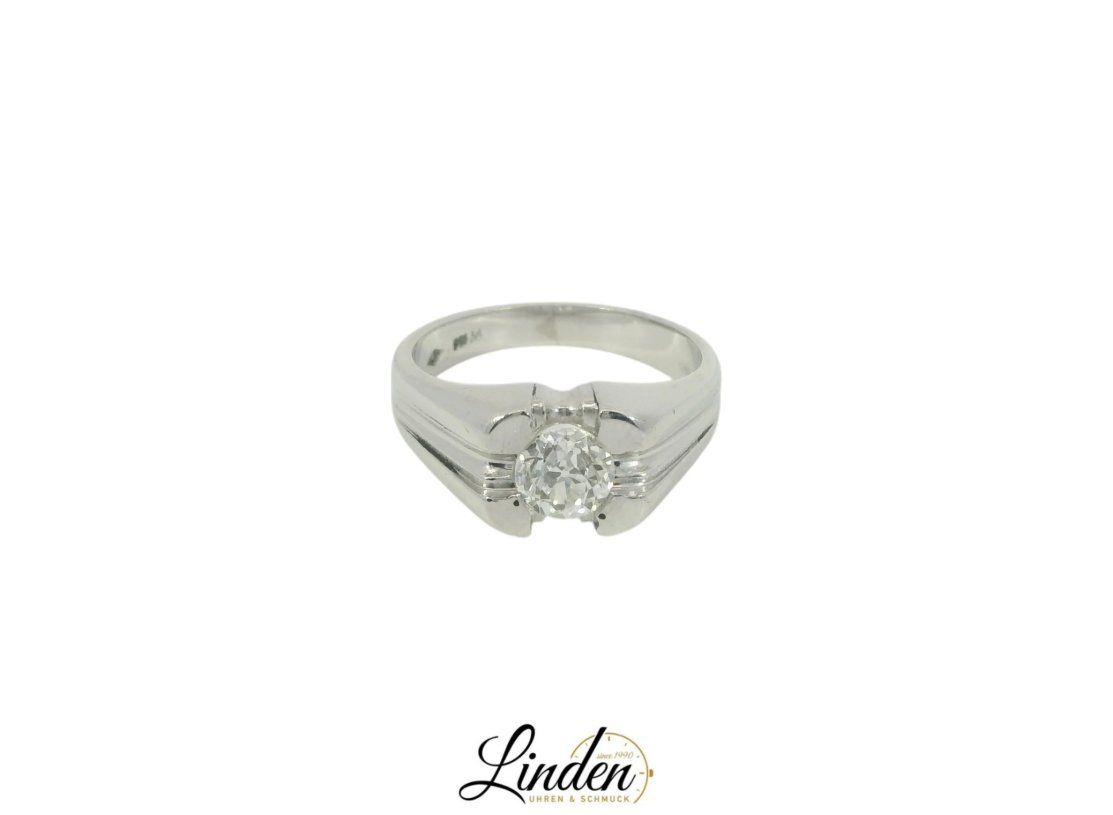 Ringe: Platin 950 Ring 0,75 ct Diamant – Gebraucht aus Zürich von Linden-Uhren