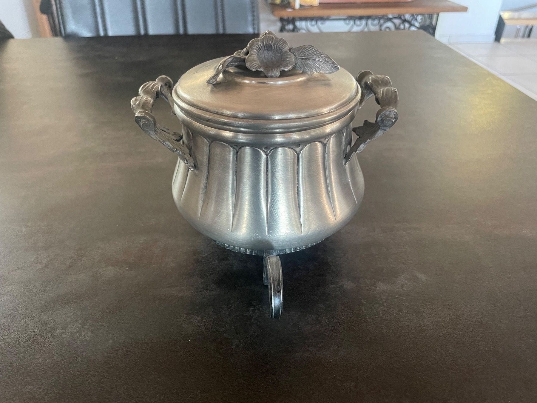 Pentole: Ancienne Cassolette en Étain – Usato da Vallamand venduto da Bricbracbroc82 3