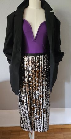 Glitzernder H&M Paillettenrock, Grösse 36, festlich!