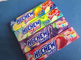 4 Flavors Japanese soft candy Original HI-CHEW/Kaubonbons!