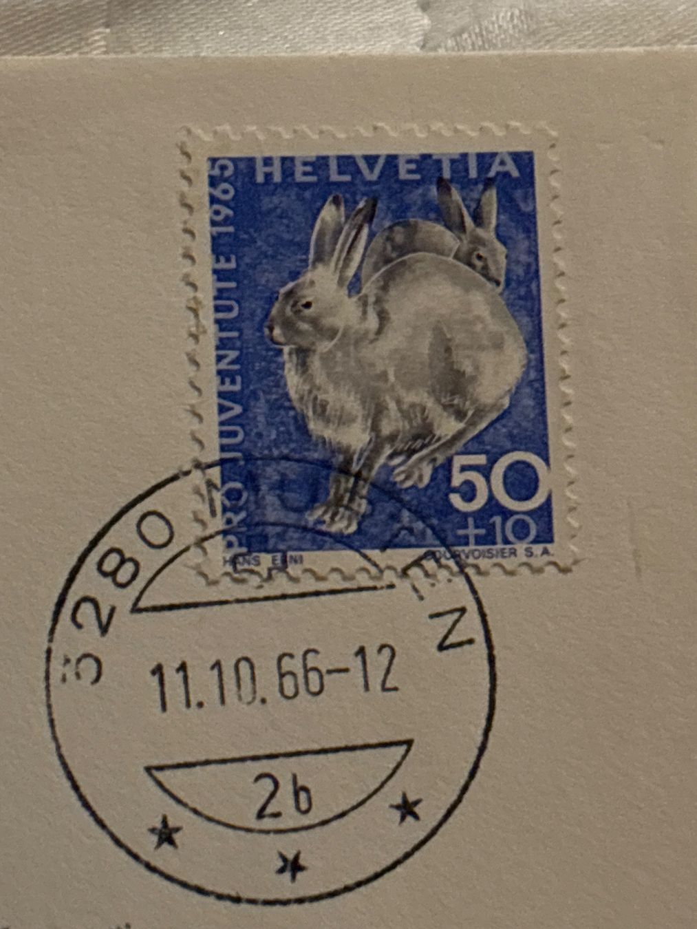 Alle Briefmarken: 4 Pro Juventute Briefmarken 1966 – Gebraucht aus Zürich von engebrunau 1