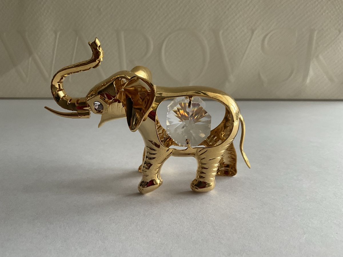 Statuette: Gold Kristall Figur Elefant – Nuovo (secondo la descrizione) da Oberglatt ZH venduto da Multimix 1