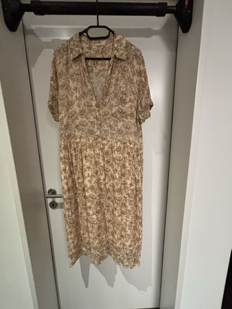 Sommerliches VAYA Kleid, beige gemustert, Grösse M