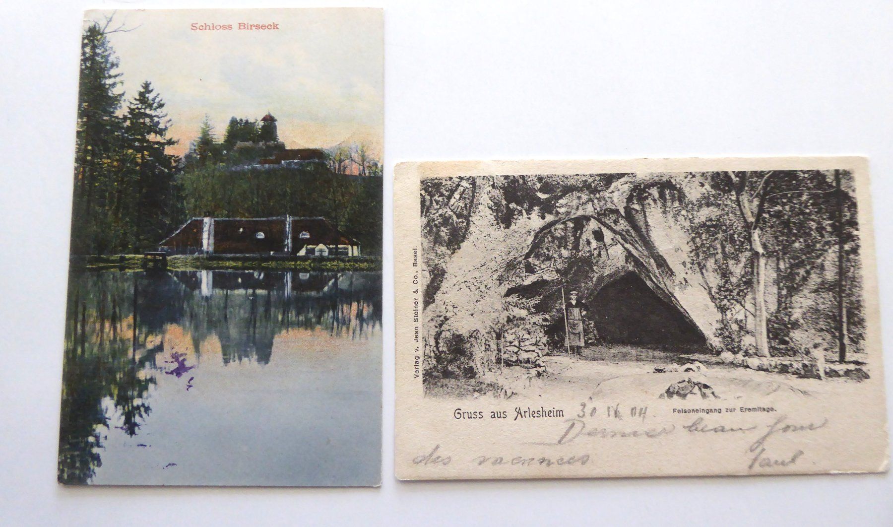Ansichtskarten: Arlesheim Ermitage Eingang mit Parkwächter 1904 – Gebraucht aus Aesch BL von Kauri1