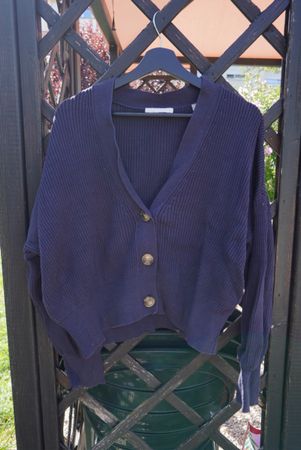 Gilet en maille bleu foncé