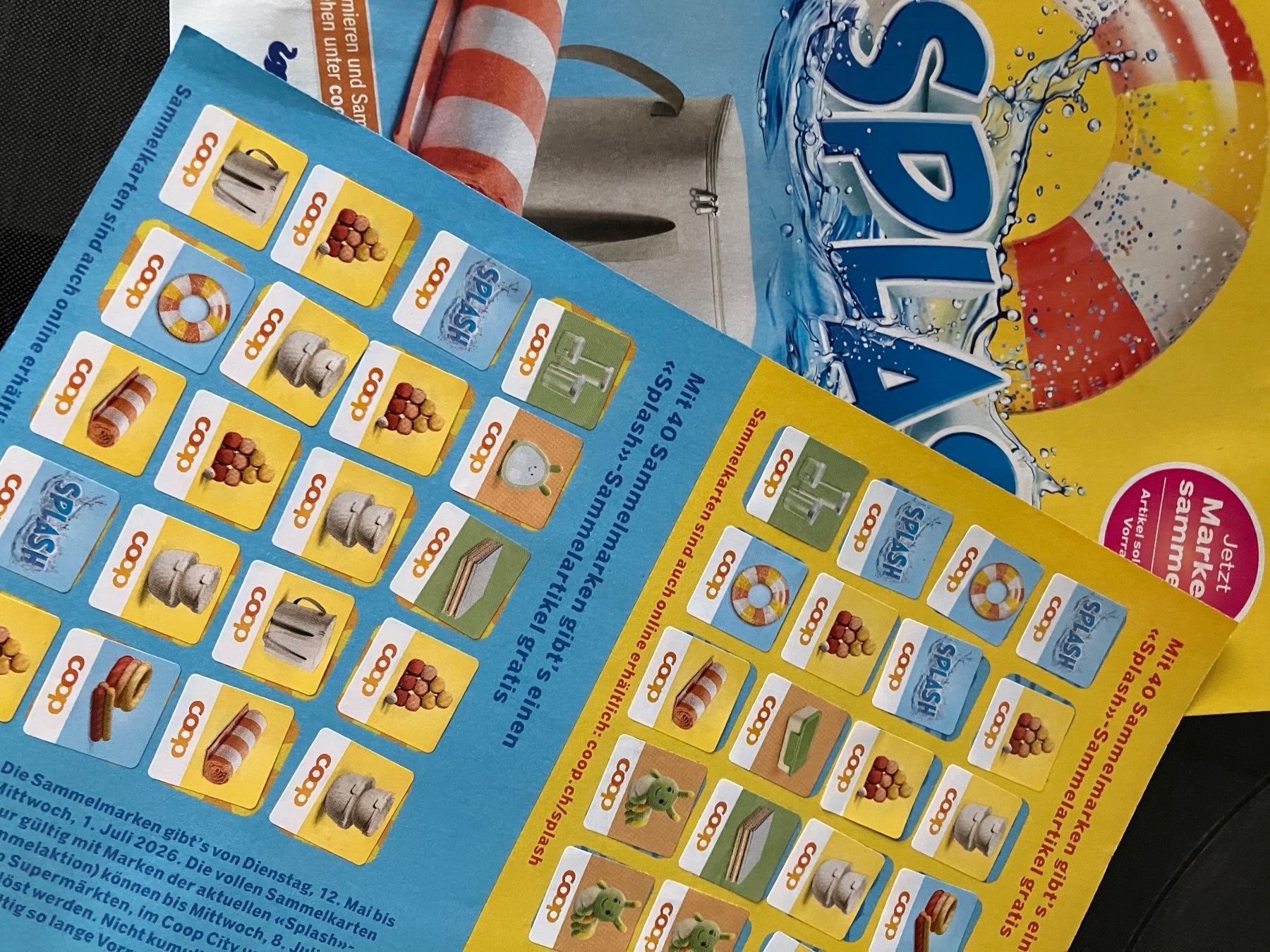 Coop Raccolte di bollini & punti: SPLASH Trophy 2 Volle Karten mit 80 coop Marken – Usato da winterthur venduto da egga07