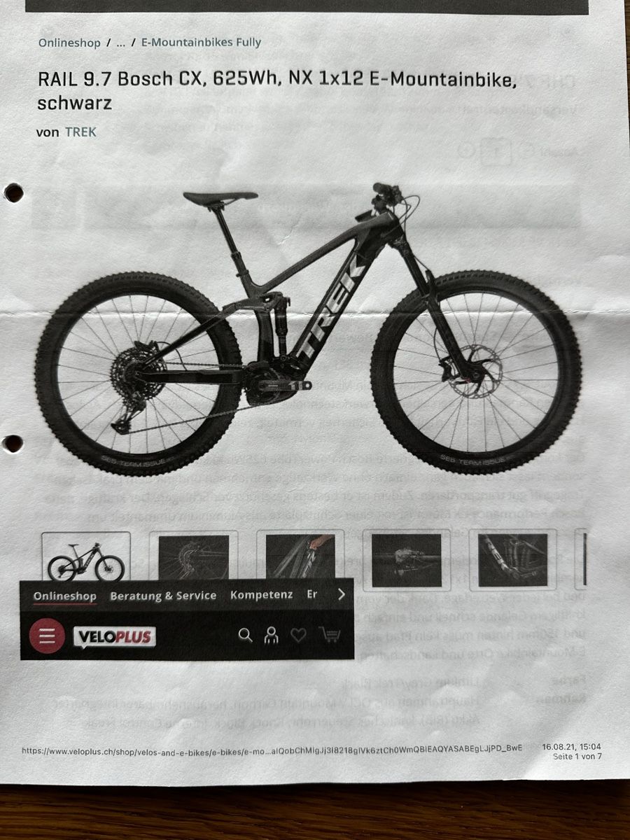 Trek Velos: Gepflegtes TREK RAIL 9.7 Fully E-MTB mit Bosch CX 625Wh Gr.L – Neu (gemäss Beschreibung) aus Langenthal von Trader56blue 6