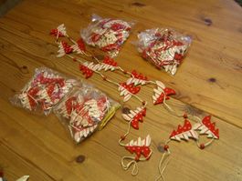5 Tannen-Filz-Girlanden für Weihnachten