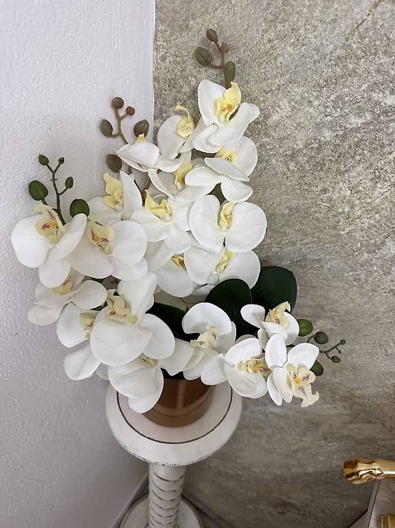 Piante & sementi: goldige vase mit kunstorchideen  – Usato da Adligenswil venduto da balboa5