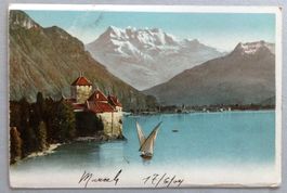 Château de Chillon et Dents du Midi