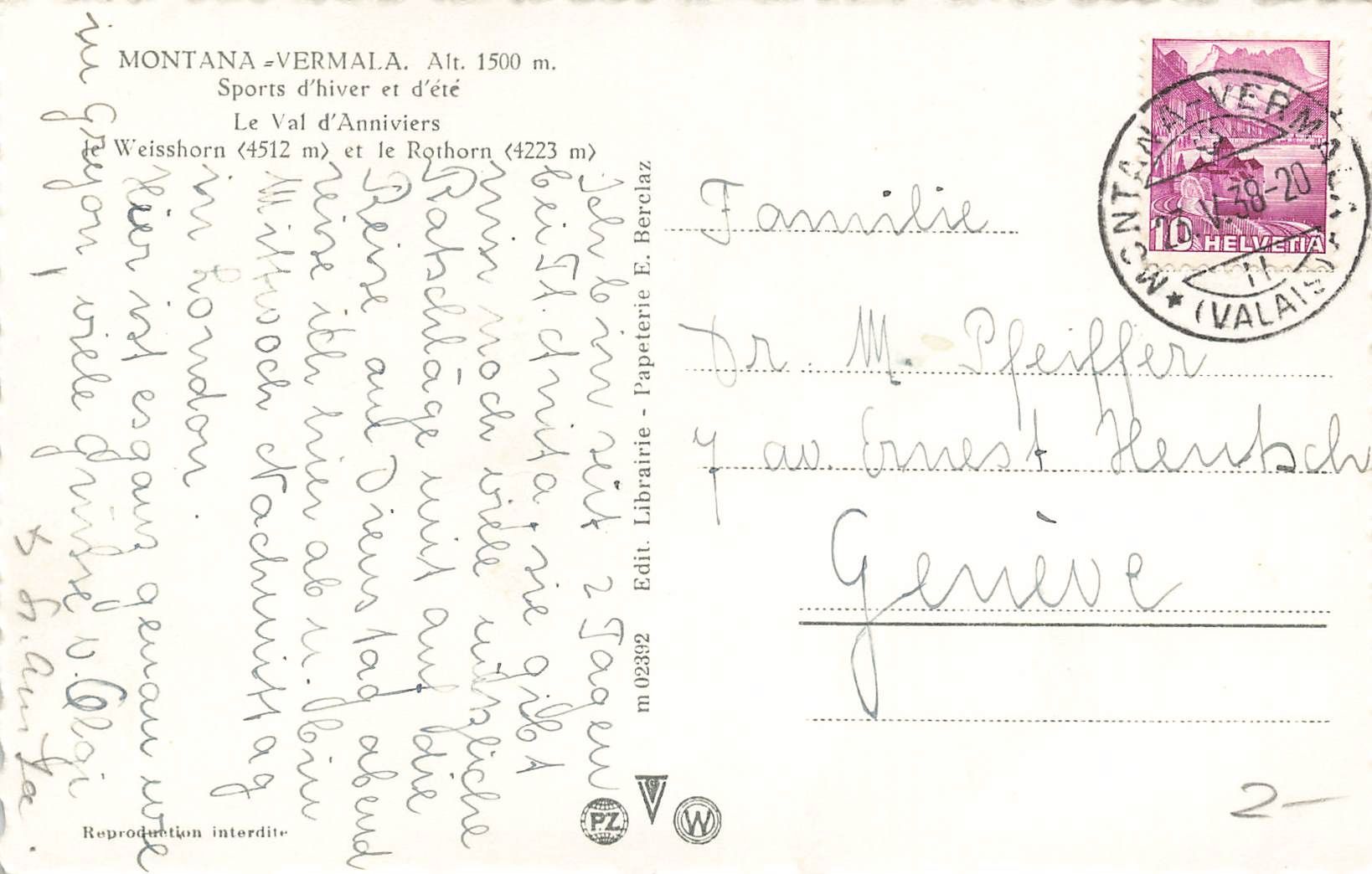 Cartoline postali: Montana – Usato da Biasca venduto da Blenio71 1