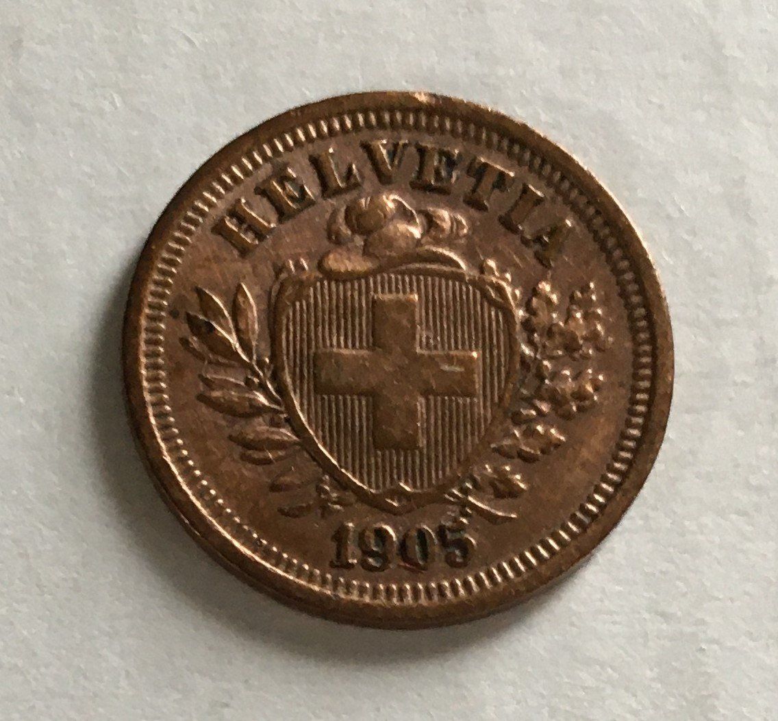 Tutti le monete: 1905 1 Rappen -unz – Usato da Kirchberg SG venduto da Helveticus00