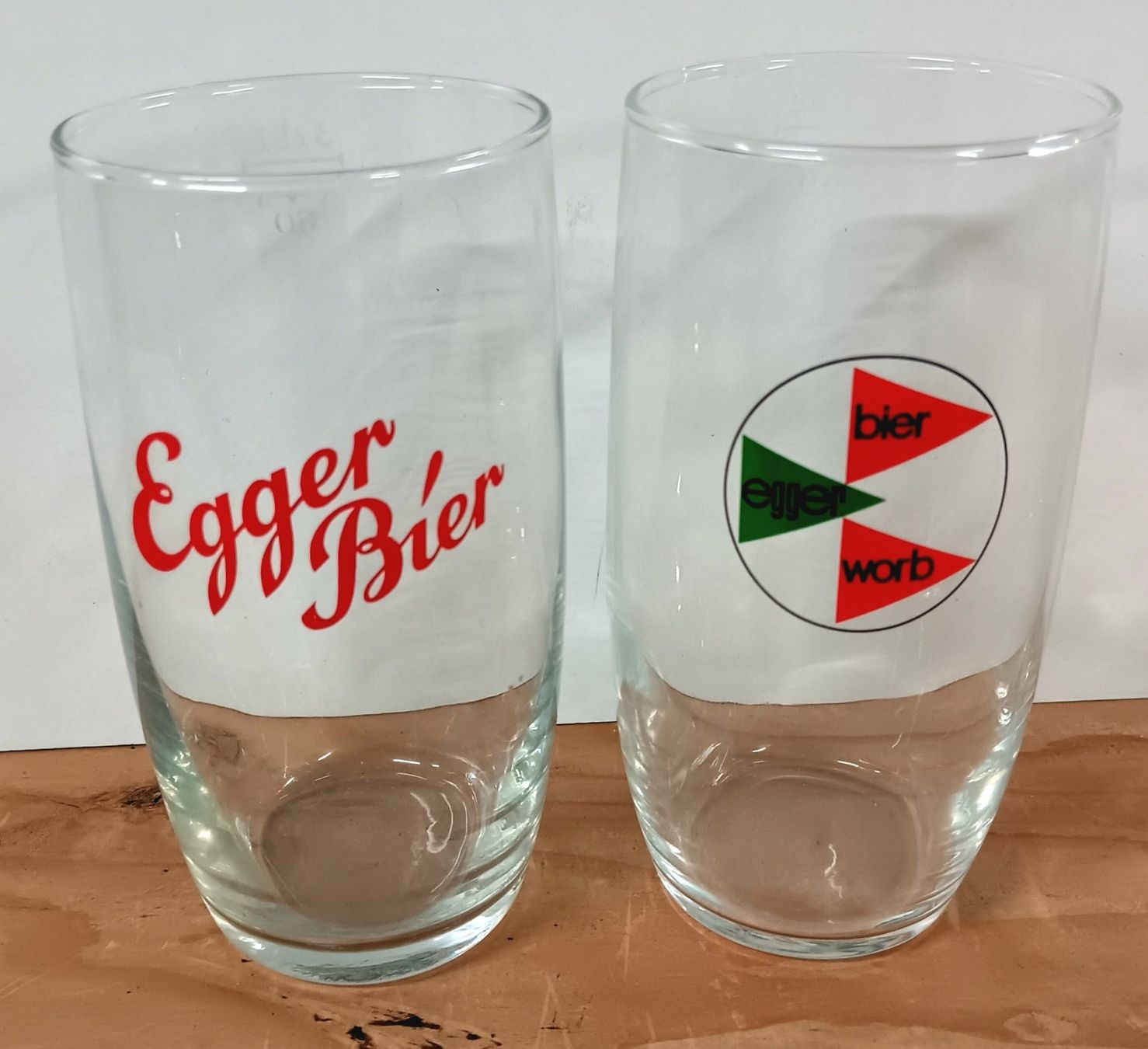 Verres: 4 Biergals Becher Bier Brauerei Egger Worb 1960 - 1969 – D'occasion à Lichtensteig par B-B-Bier 1