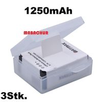 3x AKKU für GOPRO HERO 3 HERO 3+ 1250mAh