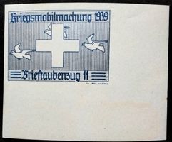Soldatenmarke 2.WK, Brieftaubenzug 11 blau, ges, Wi Bft 16-2