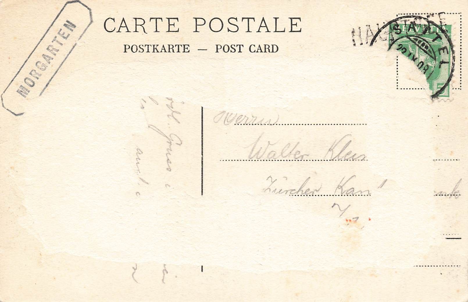 Cartoline postali: Morgarten denkmal militärisch – Usato da Biasca venduto da Blenio71 1