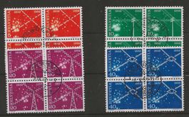 4er Block Nachrichtenwesen  1952 GESTEMPELT