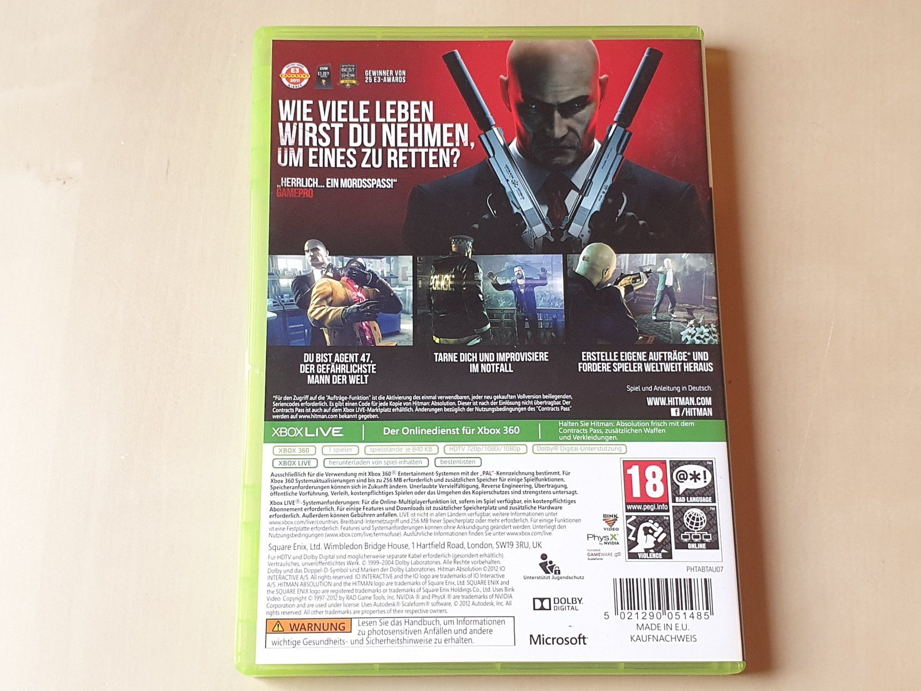 Microsoft Spiele: Hitman – Gebraucht aus Stansstad von collectorsshop 1