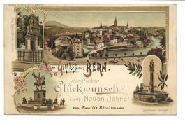 Gruss aus Bern - Stadt - Neujahr - uralte Litho - 1896 !