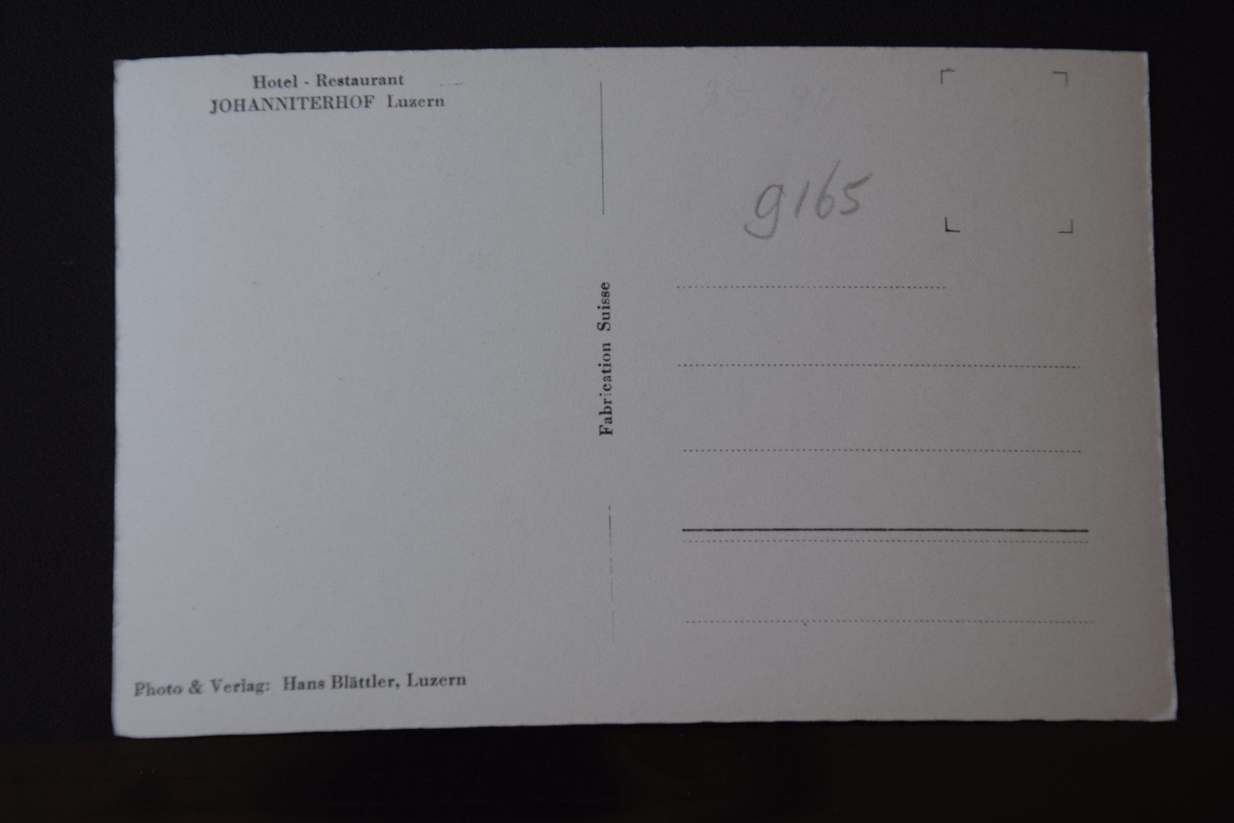 Cartoline postali: AK Luzern, Restaurant Johanniterhof – Usato da Luzern venduto da CH2018 1