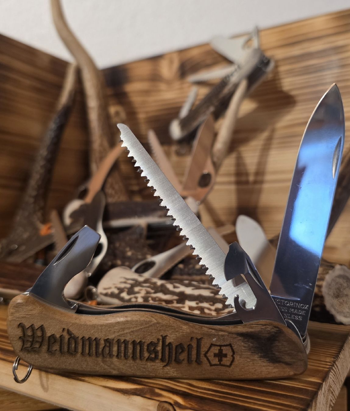 Victorinox Coltelli tascabile: Victorinox Forester Wood Weidmannssheil – Nuovo e nell'imballaggio originale da Trimmis venduto da leonidas3