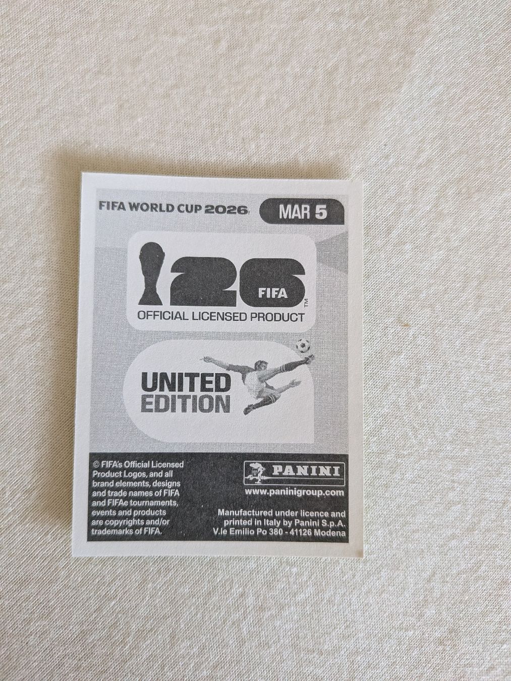 Panini Cartes à collectionner: Panini Bild MAR 5 – Neuf (Voir description) à Eschenbach SG par SanFranciscoCalifornia 1