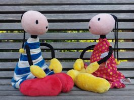 Oups Kuschelpuppen-Set  pink und blau NEU