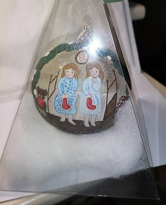Tutte le decorazioni: Christbaumkugel 2 Mädchen gehen zu Bett – Nuovo e nell'imballaggio originale da Lutzenberg venduto da Pinschi01 2