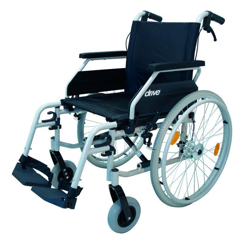 Sedie a rotelle: DeVilbiss Standardrollstuhl Ecotec 2G 46 cm m. Trommelbremse – Nuovo e nell'imballaggio originale da Winterthur venduto da Pulmotec