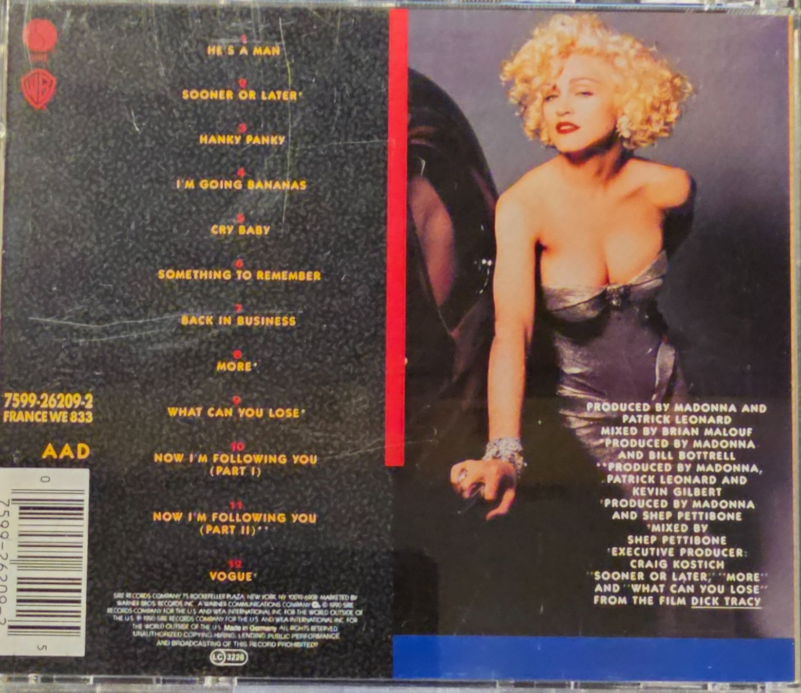 CD: Madonna – I'm Breathless – Usato da Wahlen b. Laufen venduto da Cg10 1