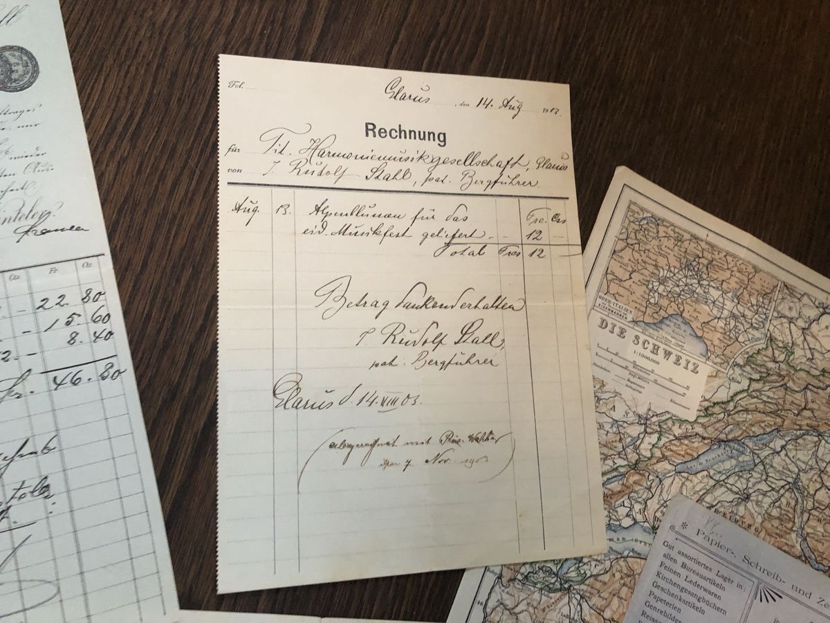 Documenti: Antike Rechnungen aus GLARUS - interessant – Usato da Lufingen venduto da Rac0 4